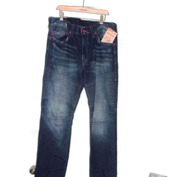 True Religion Slim Moto Distressed Colored Jeans Size 42-44 New Men - Picture 1 of 15
